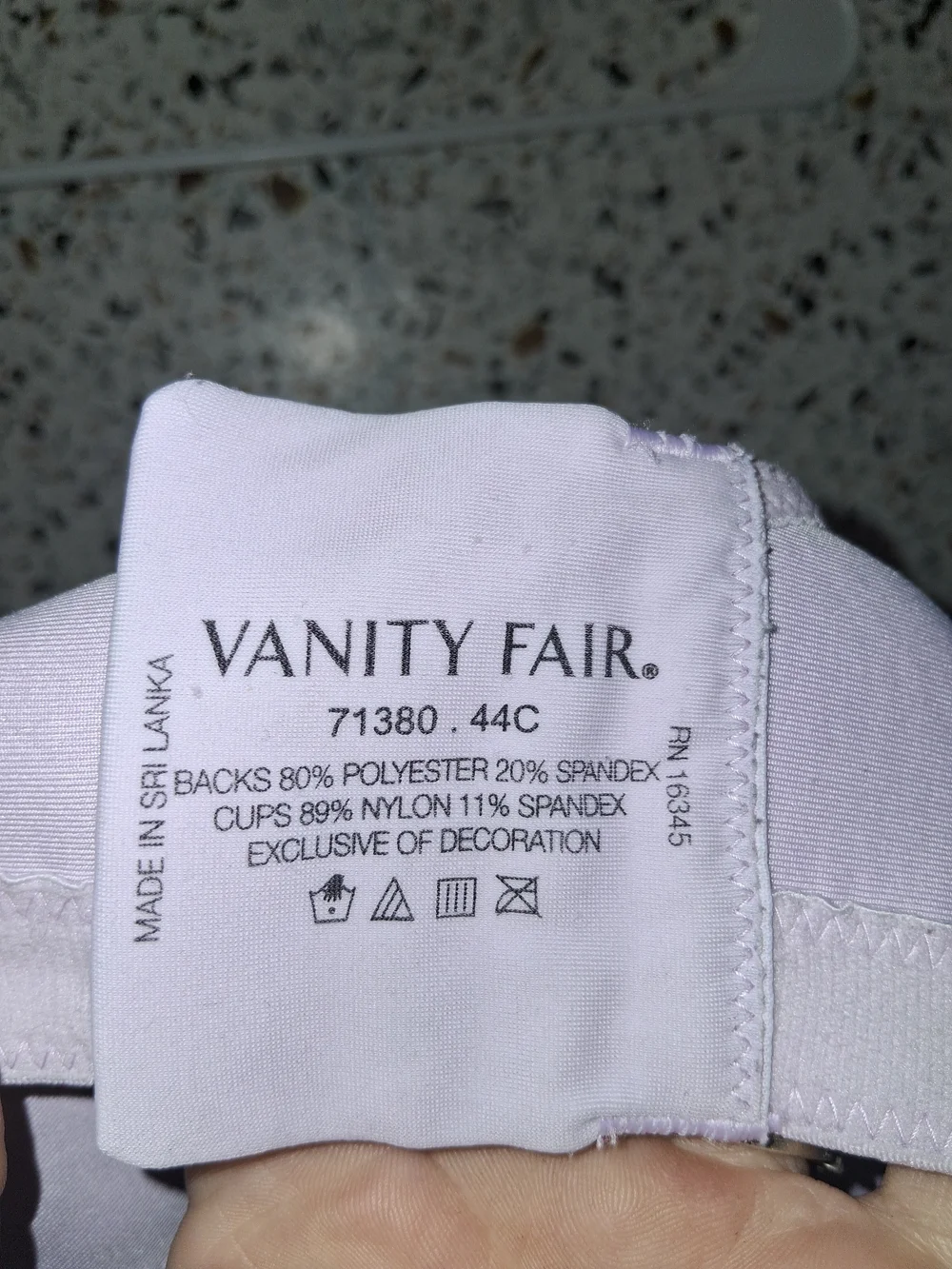 Vanity Fair Tshirt Bra Size 44C Lavender Padded Wireless Back Smoothing